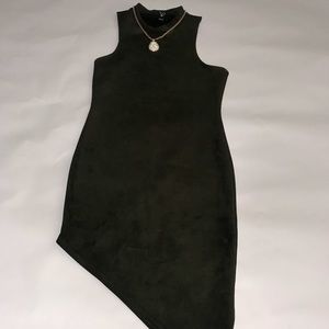 Olive green sexy dress